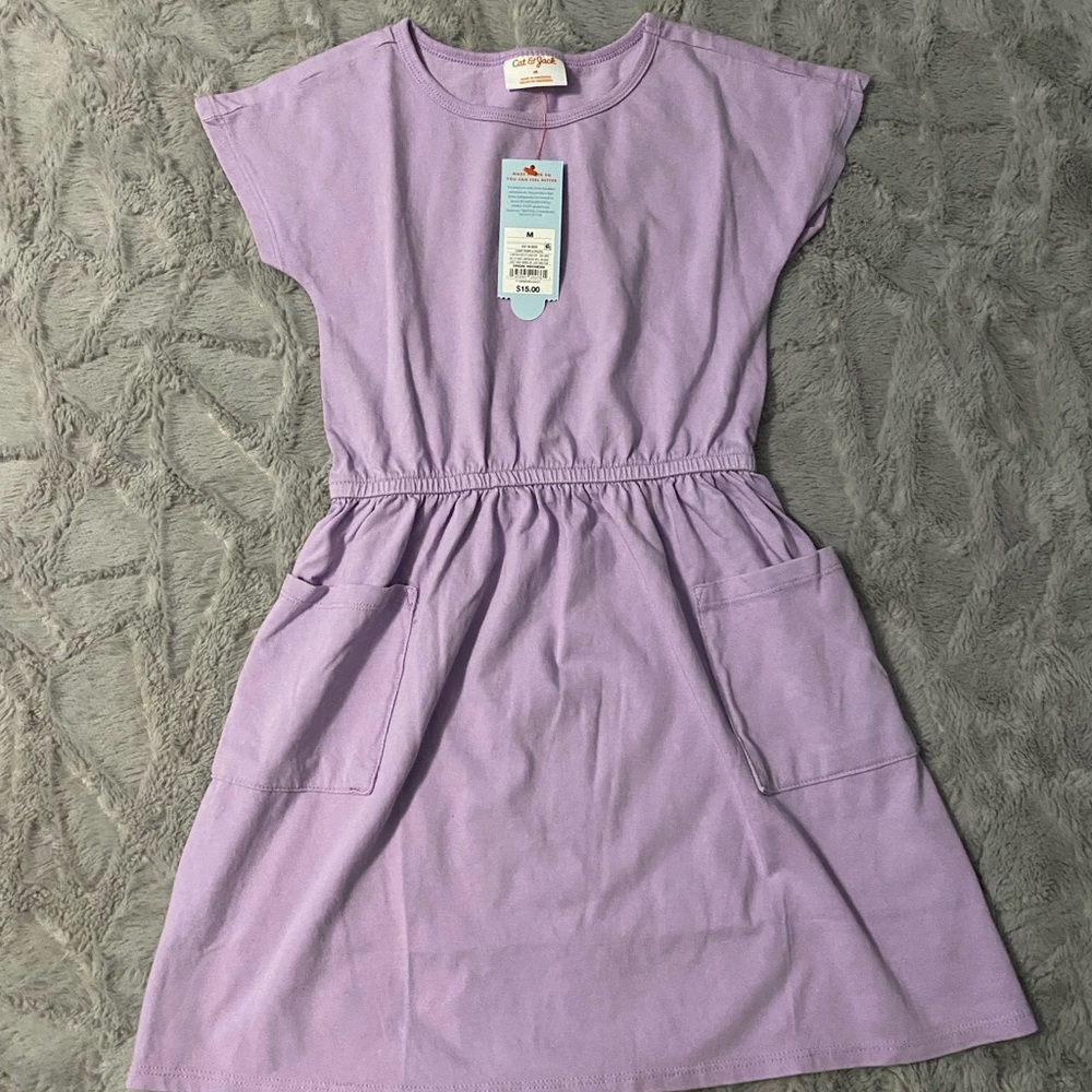 NWT⭐️! Girls Medium (7/8) purple dress with pockets!